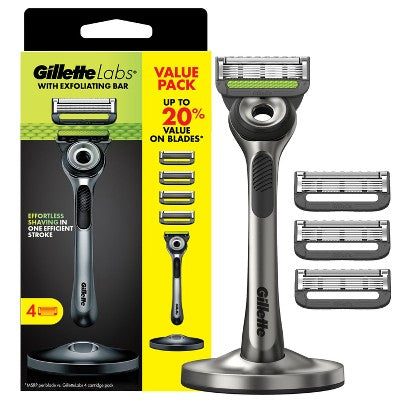 Gillette Labs Value Pack Razor Handle + 4 Blade Refills - Imperfect Box
