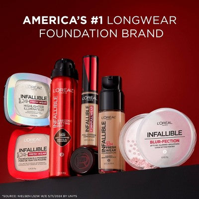 L'Oreal Paris Infallible Blur-fection Loose Pwdr Brightening Light Pink 0.21oz - New