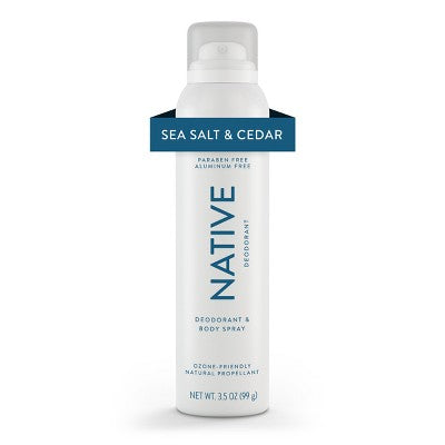 Native Spray Deodorant Sea Salt & Cedar 3.5oz - Missing Lid