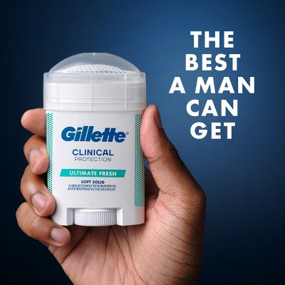 Gillette Clinical Soft Invisible Solid Ultimate Fresh Antiperspirant & Deodorant 2.6oz - Imperfect Box