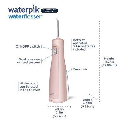 Waterpik Cordless Revive Water Flosser Blush Pink - Missing Box