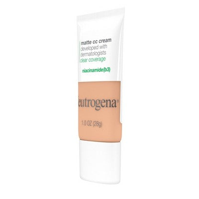 Neutrogena Clear Coverage Flawless Matte Color Correcting Cream, Full-Coverage 4.0 Sand - New
