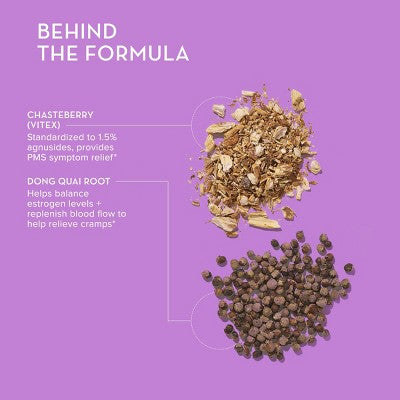 HUM Nutrition Hormone Balance for PMS Relief & Mood Support Vegan Capsules 60ct - New