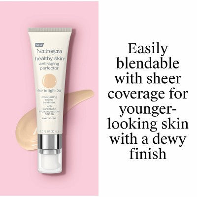 Neutrogena Healthy Skin Anti-Aging Perfector with Retinol & Broad Spectrum SPF 20 Sunscreen 20 Fair to Light 1 fl oz - Imperfect Container