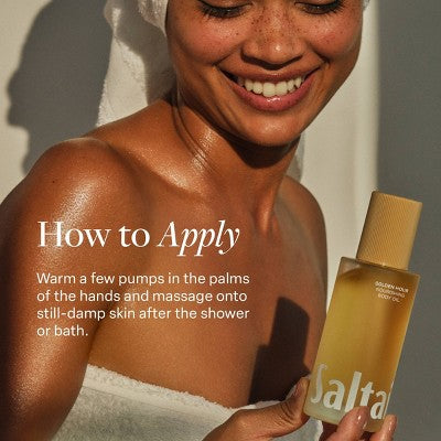 Saltair Nourishing Body Oil for Dewy and Glowing Skin Santal Bloom 4 fl oz - Imperfect Container