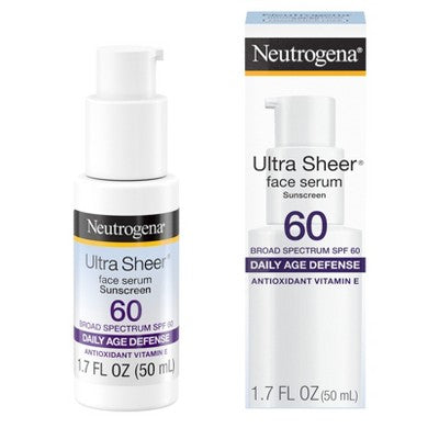 Neutrogena Ultra Sheer Moisturizing Face Serum SPF 60+ 1.7 fl oz - Missing Box