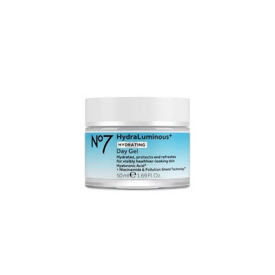 No7 HydraLuminous+ 2% Hyaluronic Acid Day Gel 1.69 fl oz - Imperfect Box