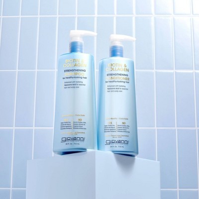 Giovanni Biotin & Collagen Strengthening Shampoo 24 fl oz - Imperfect Container