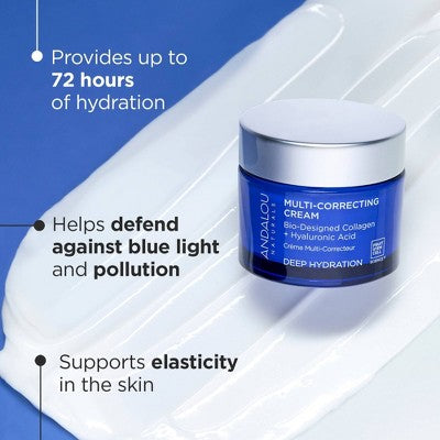 Andalou Naturals Deep Hydration Multi-Correcting Face Cream 1.7 fl oz - New