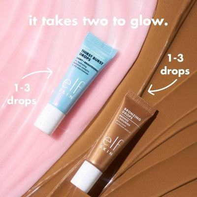 e.l.f. SKIN The Hottest Drops Duo Bronzing Drops & Holy Hydration 2ct/0.33oz - Missing Box