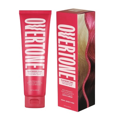 Overtone Raspberry Pink Hair Mask Semi-Permanent Hair Dye & Color Conditioner - New