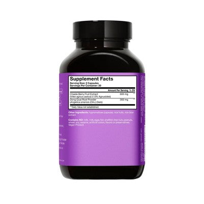 HUM Nutrition Hormone Balance for PMS Relief & Mood Support Vegan Capsules 60ct - New