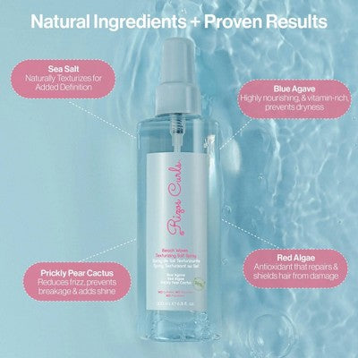 Rizos Curls Beach Waves Texturizing Salt Spray 6.8 fl oz - Small Amount Missing