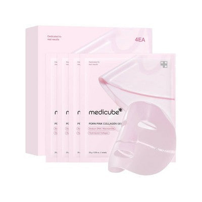 medicube PDRN Pink Collagen Gel Mask Korean Skincare Travel Size 0.98oz/4pk - Missing Box