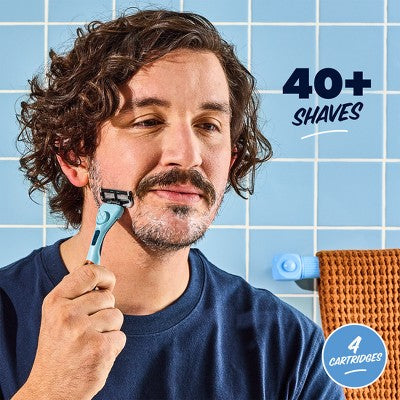 Dollar Shave Club 6-Blade Razor Refill Compatible with 4 and 6 Blade Handles 4ct Trial Size - Imperfect Box