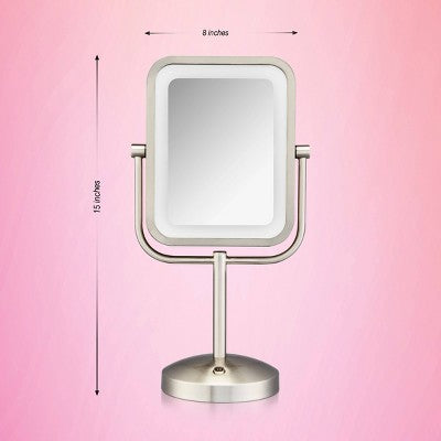 Conair LED Vanity Makeup Mirror Silver - Imperfect Box