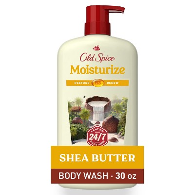 Old Spice Men's Body Wash Moisturize with Shea Butter 30 fl oz - Imperfect Container