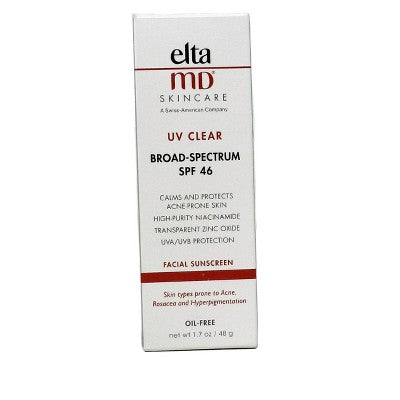 EltaMD UV Clear SPF 46 Facial Sunscreen 1.7 Ounces - Imperfect Box
