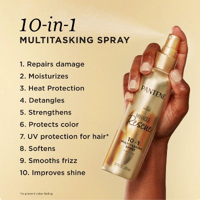 Pantene Miracle Rescue 10-in-1 Multi Tasking Leave-in Hair Treatment 5.7oz - New