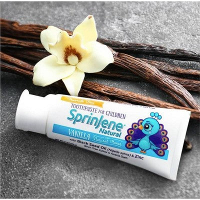 SprinJene Natural Kids Fluoride Free Toothpaste Vanilla 3.5oz - Imperfect Box