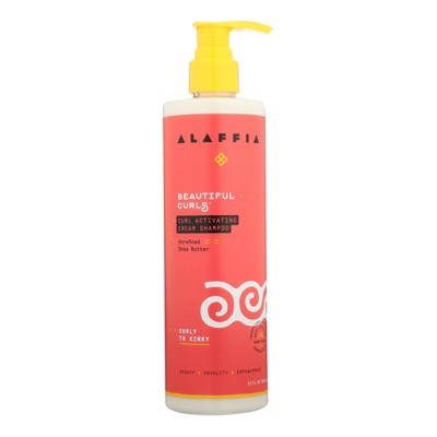 Alaffia Beautiful Curls Curl Activating Cream Shampoo Unrefined Shea Butter 12 oz - Imperfect Container