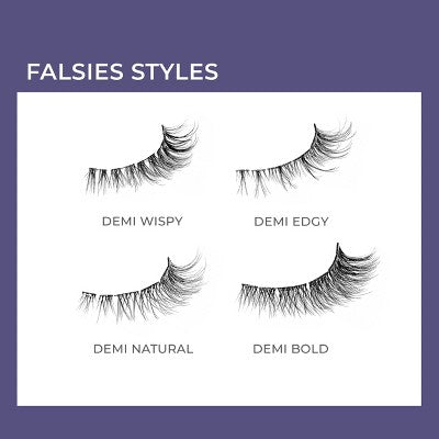 KISS Products imPRESS Long Lasting Press-On Self Adhesive False Eyelashes Demi Wispy 25ct - Imperfect Box
