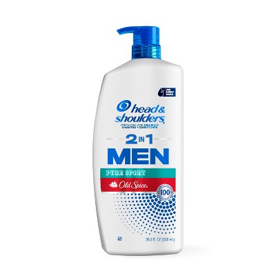 Head & Shoulders Men's 2-in-1 Shampoo and Conditioner, Anti-Dandruff Treatment, Old Spice Pure Sport for Daily Use, Paraben-Free 28.2 fl oz - Imperfect Container