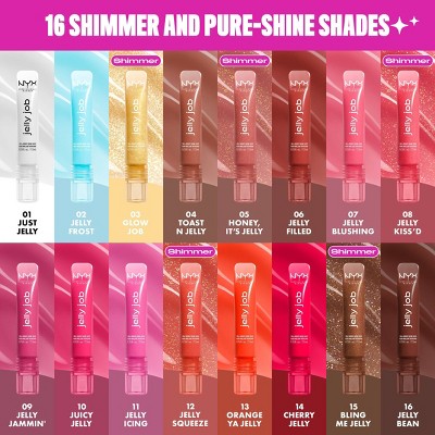 NYX Professional Makeup Jelly Job Peptide Lip Gloss 08 Jelly Kiss'd 0.25 fl oz - New
