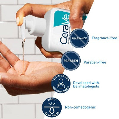 CeraVe Acne Face Cleanser 2% Salicylic Acid; Purifying Clay Oily Skin 16 fl oz - Imperfect Container