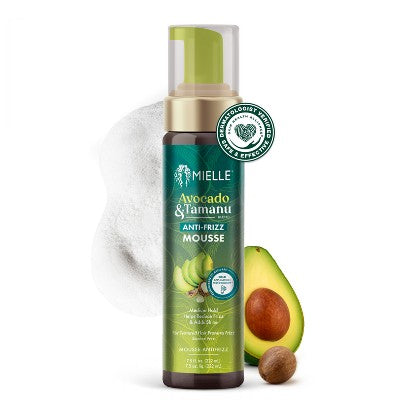 Mielle Organics Avocado & Tamanu Anti-Frizz Mousse 7.5 fl oz - New
