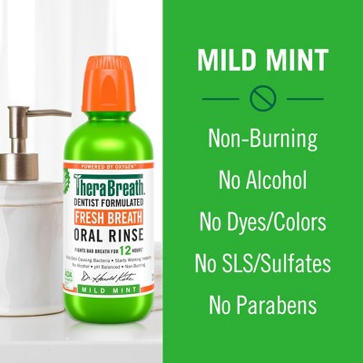 TheraBreath Fresh Breath Mouthwash 33.8 fl oz - Imperfect Container
