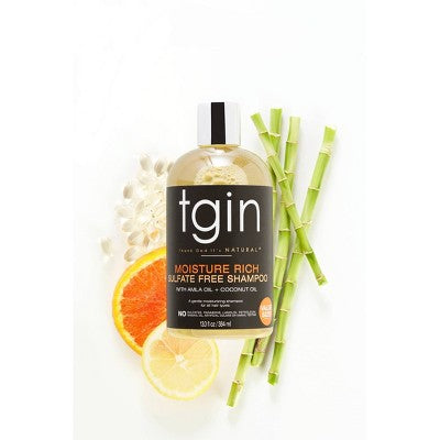 TGIN Moisture Rich Shampoo For Natural Hair with Amla Oil and Coconut Oil 13 fl oz - Imperfect Container