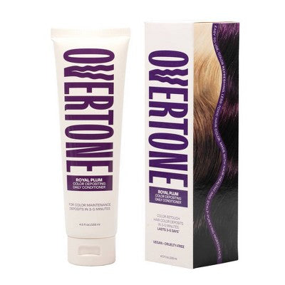 Overtone Royal Plum Daily Conditioner- Semi-Permanent Purple Hair Color  4.5 oz - New