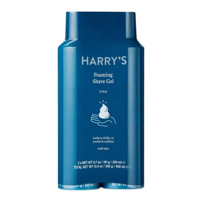 Harry's Men's Foaming Shave Gel with Aloe 6.7oz/2pk - Imperfect Box
