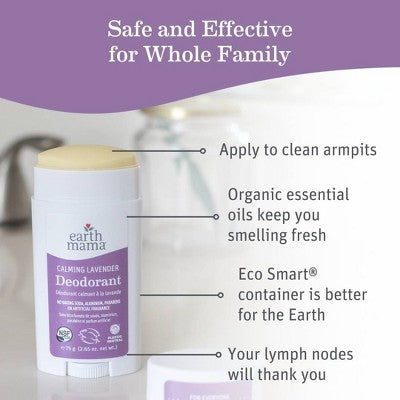 Earth Mama Calming Lavender Deodorant 2.65oz - New