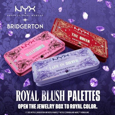 NYX Professional Makeup Bridgerton Royal Blush Buttermelt Blush Palette Wallflower 1 kit - Imperfect Container