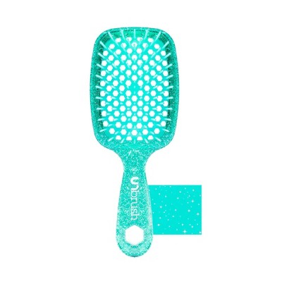 UNbrush Detangler Hair Brush Glitter Turquoise - Imperfect Box