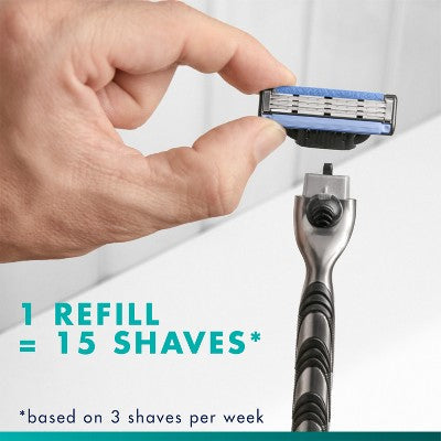 Gillette Mach3 Value Pack Razor Handle + 6 Blade Refills - Imperfect Box