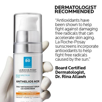 La Roche Posay Anthelios AOX Daily Antioxidant Face Serum with Sunscreen SPF 50 1 fl oz - New