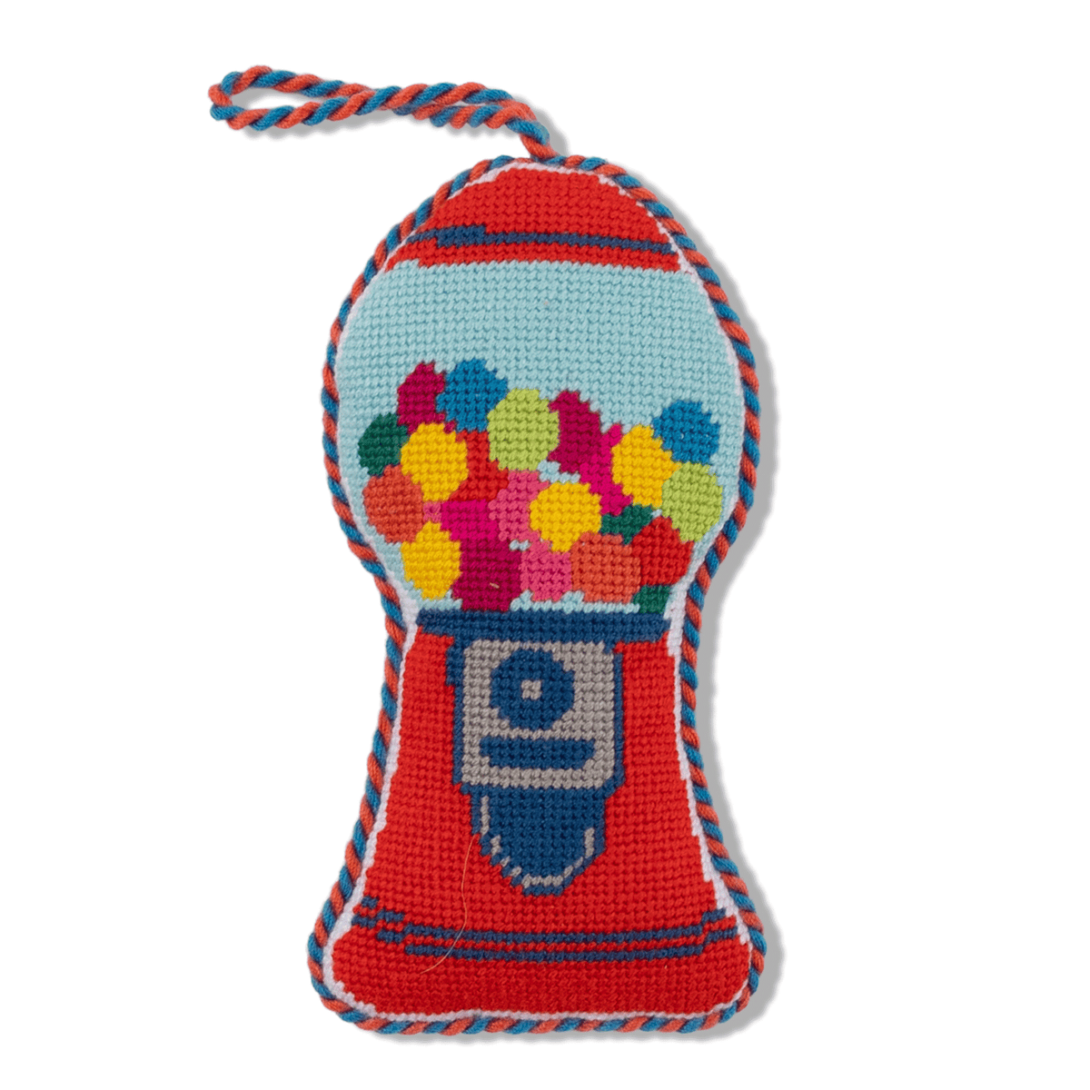 Needlepoint Icon Ornament - Gumball Machine