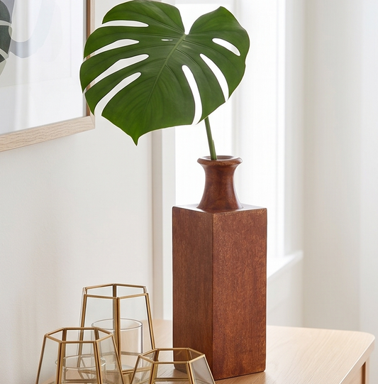 Handcrafted Kanha Mango Wood Decorative Vase