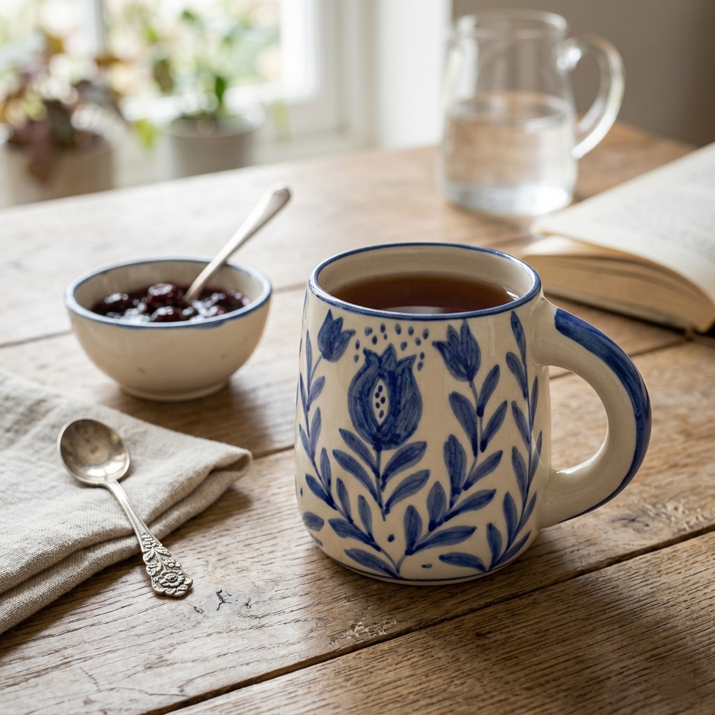 Blue Anaar Coffee Mug- , 3.5 X 3 Inches