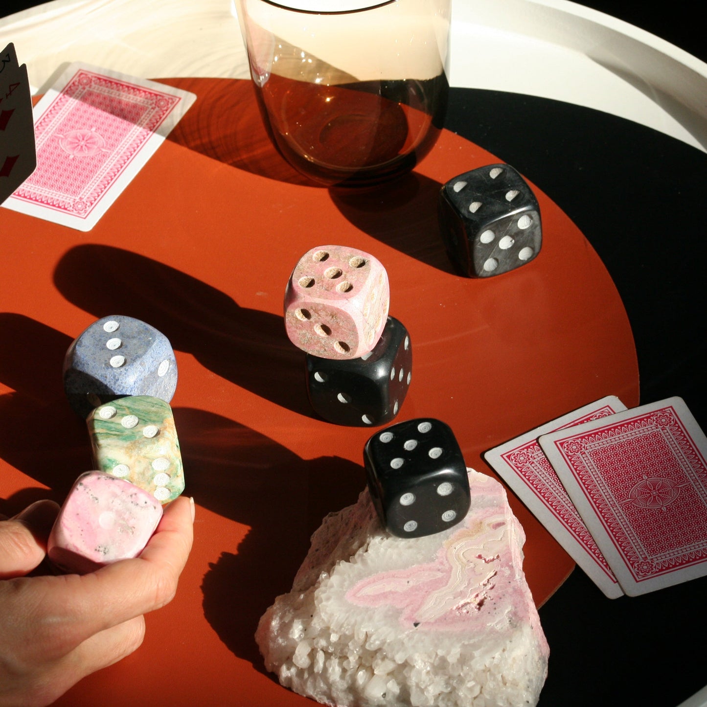 Giant gemstone Dice - set of 2