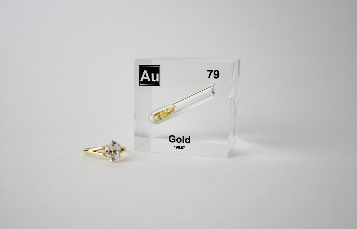 Gold Element Cube