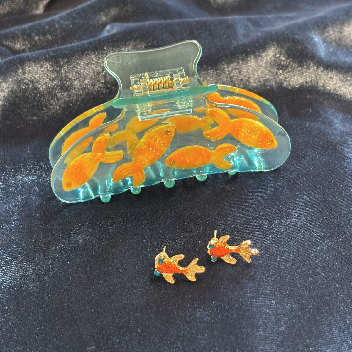 Goldfish Hair Claw and Earrings Gift Set | Gifts for Her | Gift Box
