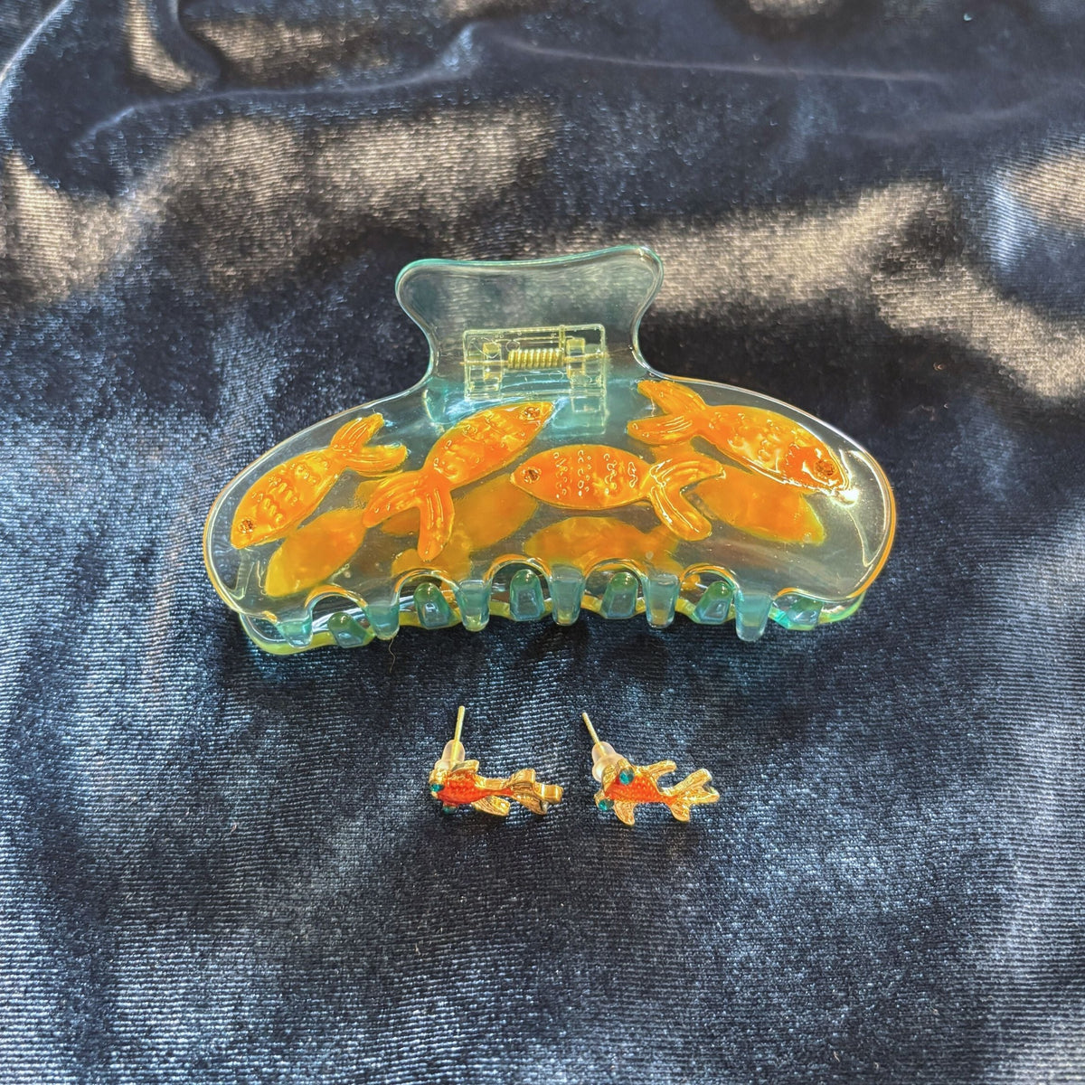 Goldfish Hair Claw and Earrings Gift Set | Gifts for Her | Gift Box