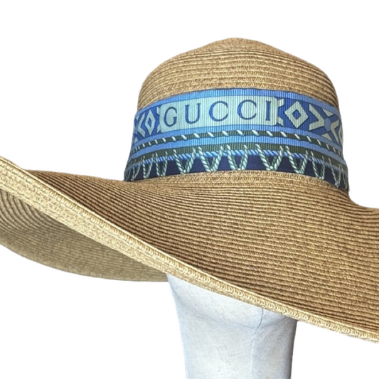 Fringe Harness Logo Perfect Straw Sun Hat