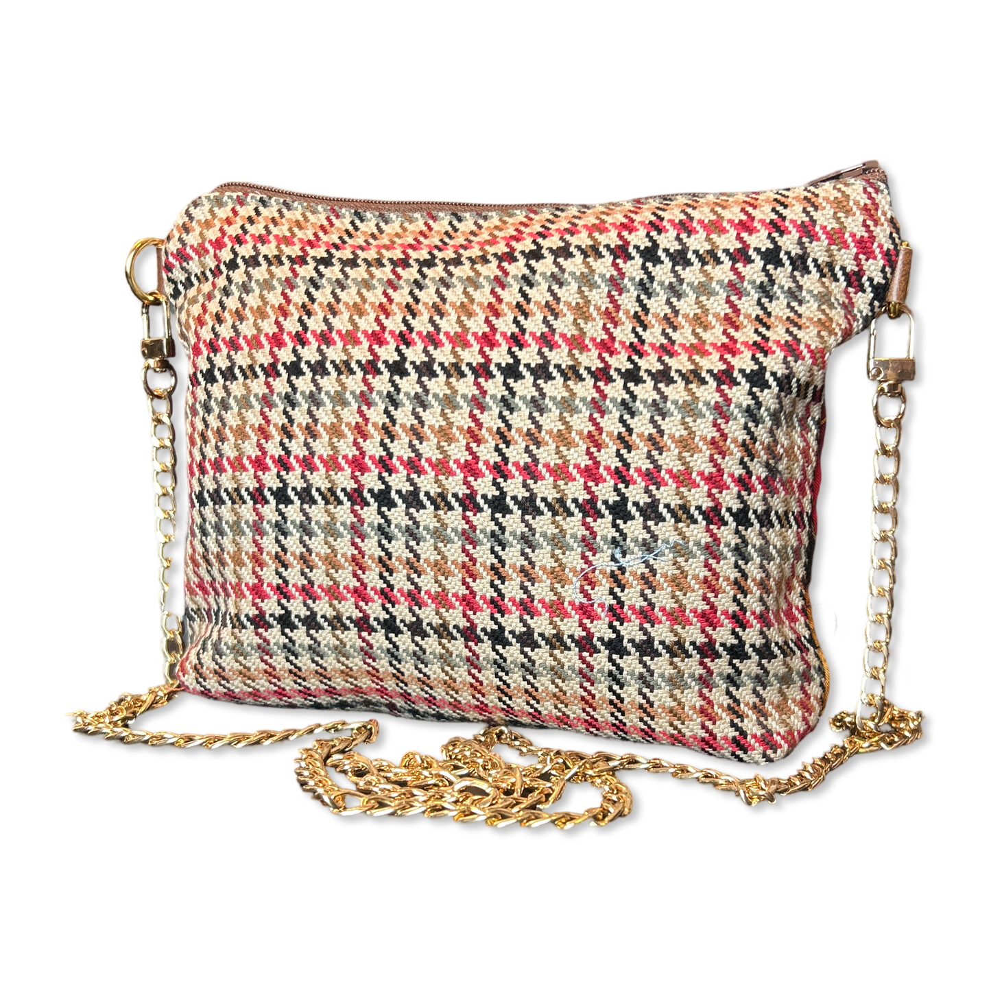 Harness Red Vintage Silk Scarf Crossbody Bag