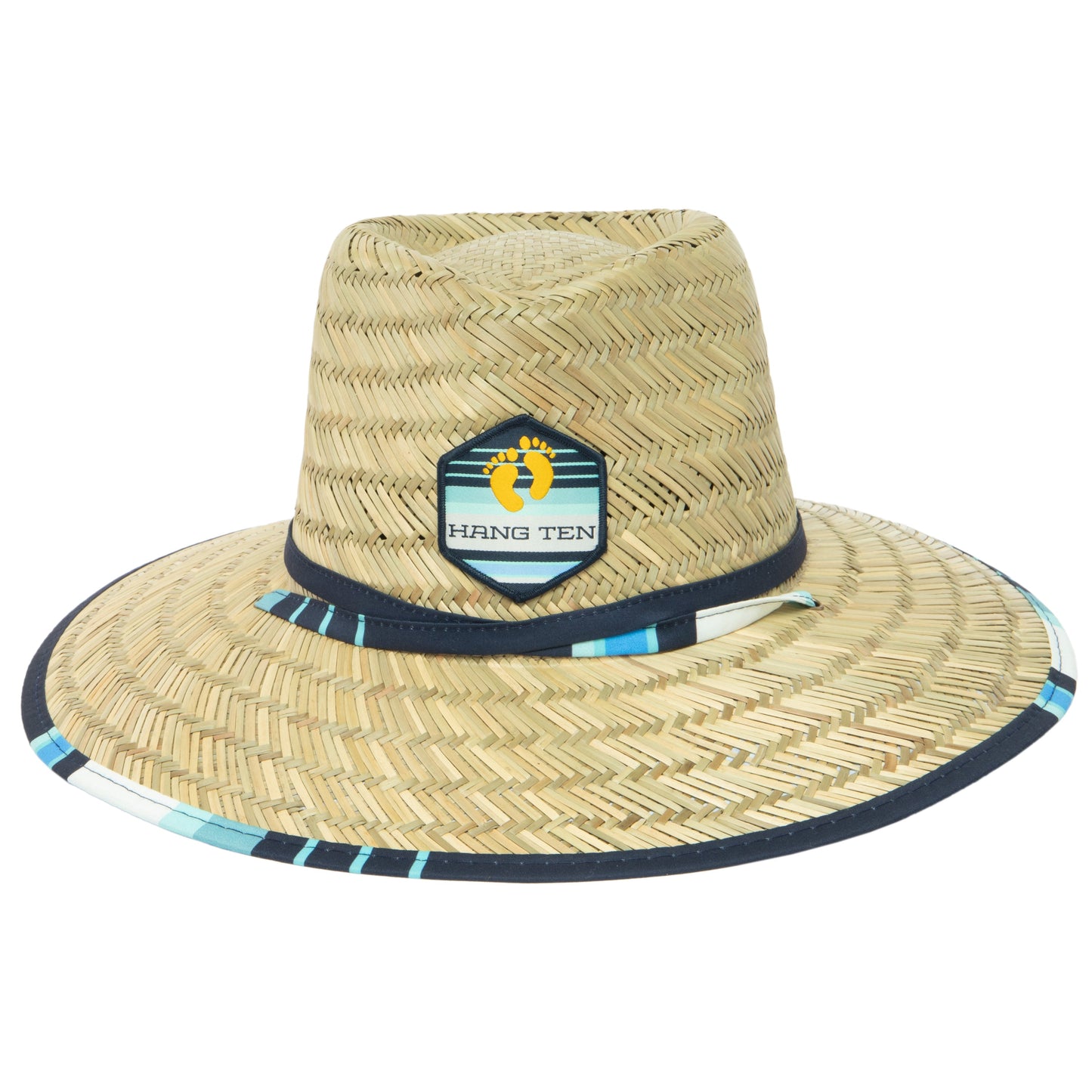 Tubular- Lifeguard Hat with Navy Striped Under Brim Print by Hang Ten