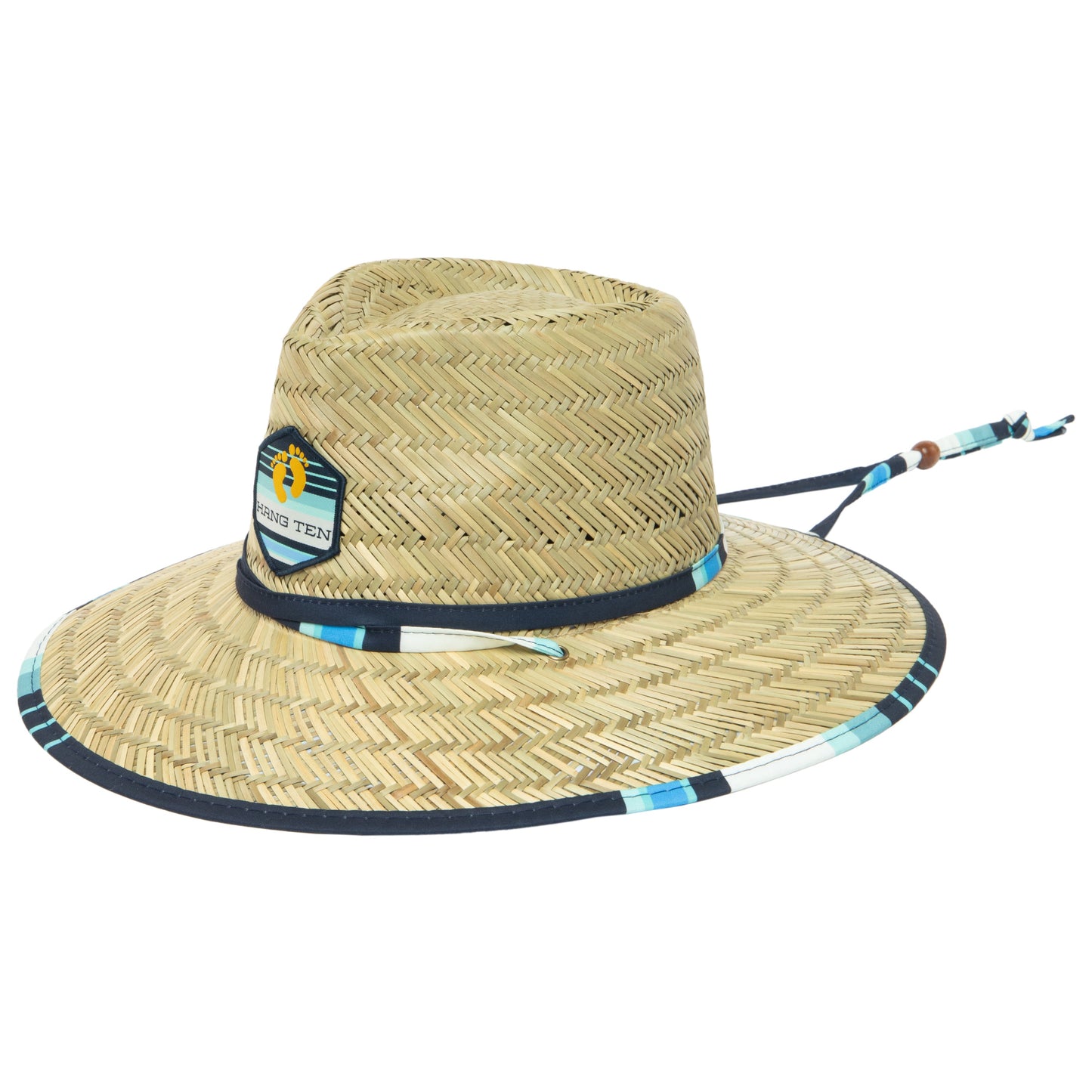 Tubular- Lifeguard Hat with Navy Striped Under Brim Print by Hang Ten